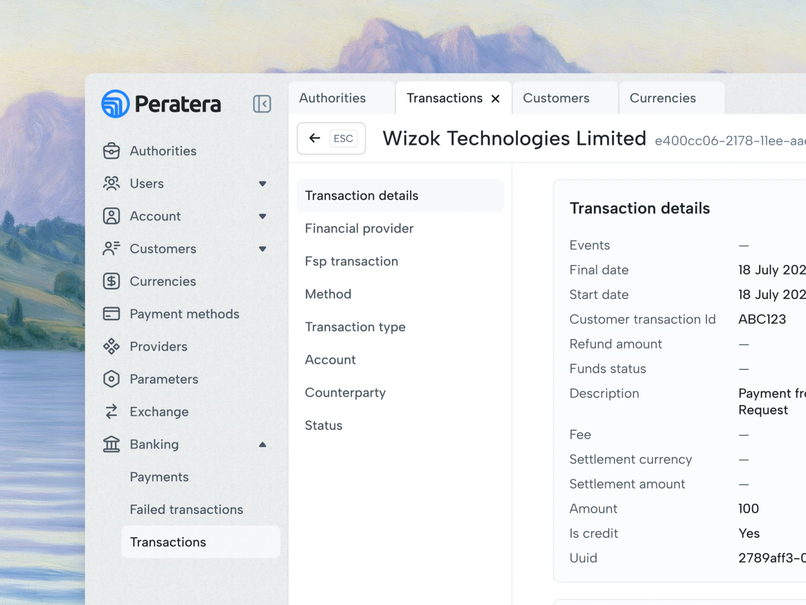 Peratera: borderless banking platform